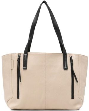 Cromia Savana Street Grained-Leather Tote Bag - Natural