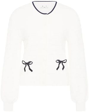 The Upside Cardigan Con Fiocco - Bianco