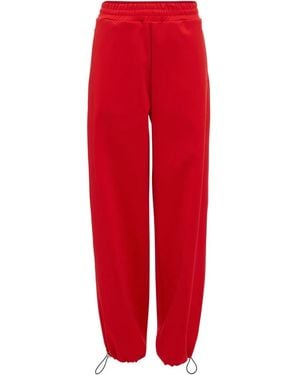 JW Anderson Drawstring-Cuff Track Trousers - Red