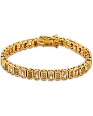 Lady D World Auric Crystal-Embellished Tennis Bracelet - Metallic