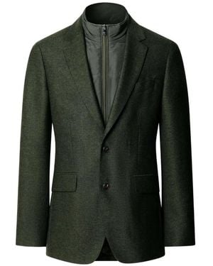 Hackett Single-Breasted Blazer - Green