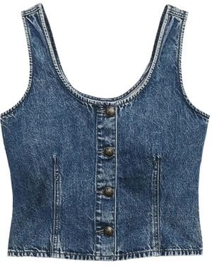Rag & Bone Poppy Denim Top - Blue