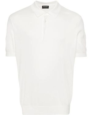 ZEGNA Cotton Polo Shirt - White