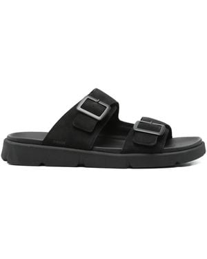 Geox Double Buckle Sandals - Black