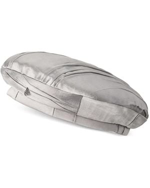 Maison Michel Irma Logo-Embellished Beret - Grey