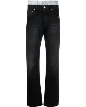 VTMNTS Halbhohe Straight-Leg-Jeans - Schwarz