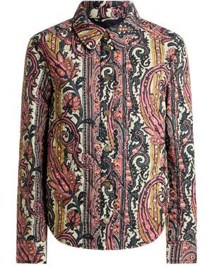 Etro Quilted Paisley Foliage Jacket - Pink