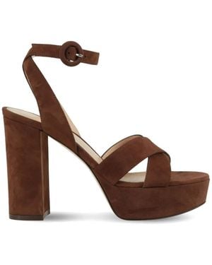 Gianvito Rossi Sandalias Sabrina Con Tiras Cruzadas - Marrón
