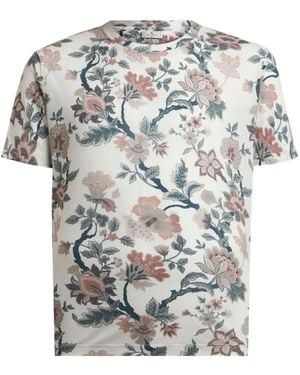 Etro Floral-Print T-Shirt - Grey