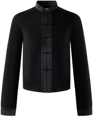 Shanghai Tang Tang High-Neck Cardigan - Black