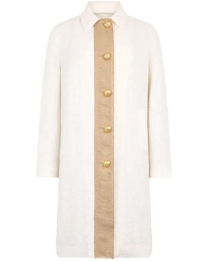 Roberto Cavalli Wall Print Coat - White