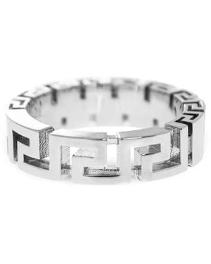 Versace Ring Met Greca-Patroon - Wit