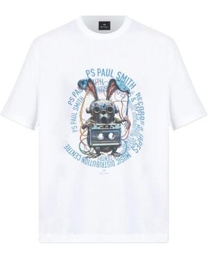 Paul Smith Graffic-Print T-Shirt - Blue