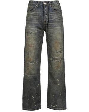 NO/FAITH STUDIOS Distressed-detail Denim Jeans - Grey