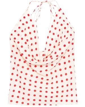 BLAKLACE Top Con Motivo De Lunares - Rojo