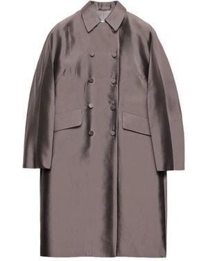 Prada Abrigo Con Doble Botonadura - Marrón