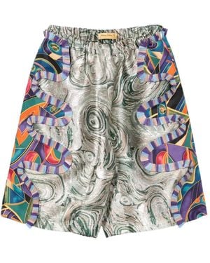 PENULTIMATE Printed Shorts - White