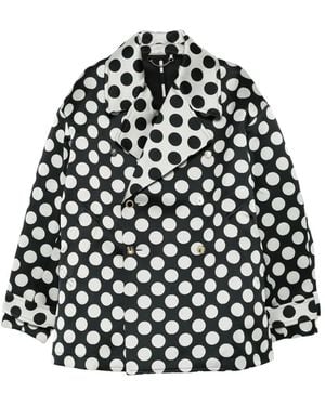 Charles Jeffrey Cappotto Doppiopetto A Pois - Nero