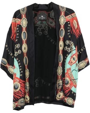 Etro Graphic-Print Jacket - Black