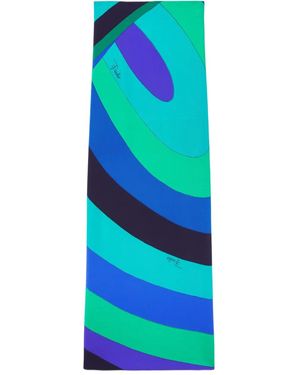 PUCCI Fular con estampado de espirales - Verde