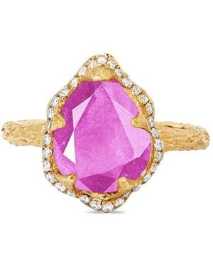 Logan Hollowell Anillo Baby Queen Con Zafiro Rosa Y Diamante