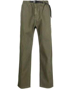 Gramicci Belted-Waist Straight-Leg Trousers - Green