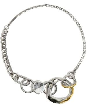 Bimba Y Lola Collar de cadena con cristales - Metálico
