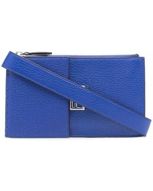 Fendi ロゴプレート ショルダーバッグ - ブルー