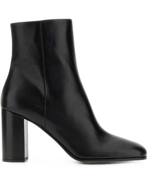 Prada Leather Booties - Black