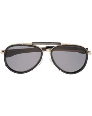 DSquared² Pilot-Frame Logo-Debossed Sunglasses - Gray
