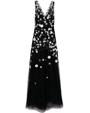 Saiid Kobeisy Bead-Embellished Tulle Gown - Black