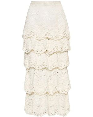 Oscar de la Renta Gonna Con Balze - Neutro