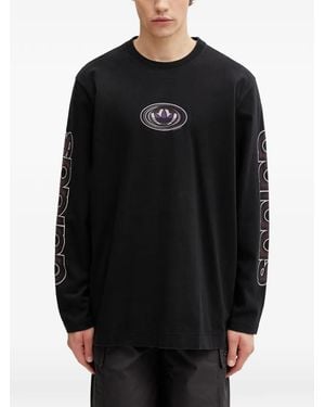 adidas 90S Alternative Sport Archive Logo-Print Long-Sleeve T-Shirt - Black