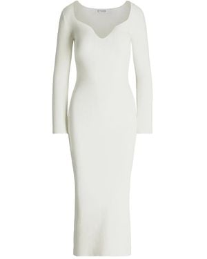 Aether Taurus Side-Split Long Dress - White