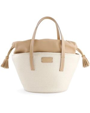 Giambattista Valli Strandtasche Mit Logo-Patch - Weiß