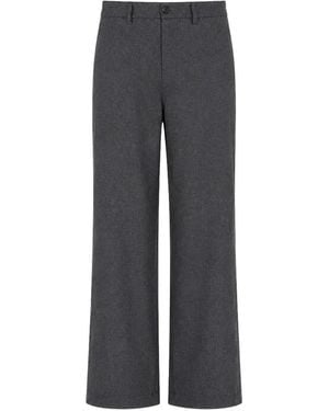 Societe Anonyme Wide-Leg Wool Pants - Gray