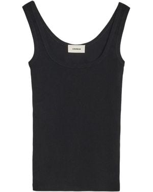 A PAPER KID Scoop-Neck Tank Top - Black