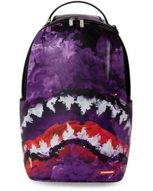 Sprayground Shadow Fade Shark-Print Backpack - Purple