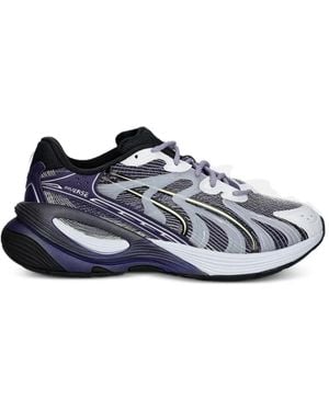 PUMA Inverse Mosaic Round-Toe Low-Top Sneakers - Blue