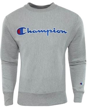Champion Sudadera Con Logo Bordado - Gris