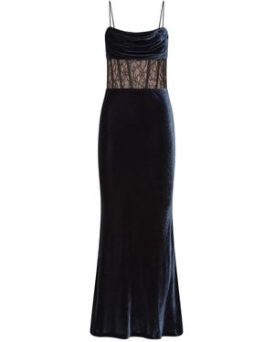 Rebecca Vallance Midikleid Mit Spitzeneinsätzen - Schwarz