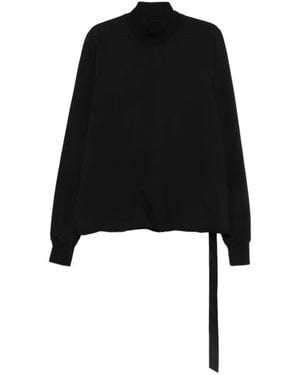 Rick Owens Maglione A Collo Alto Con Cut-Out - Nero