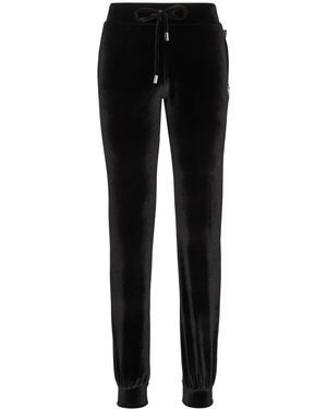 Philipp Plein Logo-Embellished Velvet Track Trousers - Black