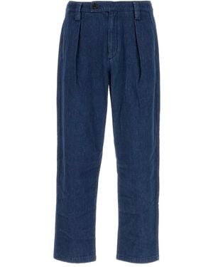 A.P.C. Pleat-Detailed Cotton Jeans - Blue