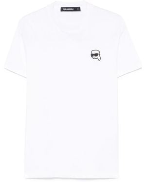 Karl Lagerfeld Karl Ikon パッチ Tシャツ - ホワイト