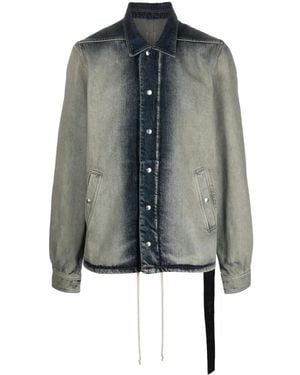 Rick Owens Long-Sleeve Denim Jacket - Blue