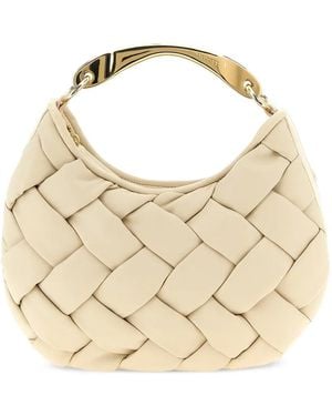 Twinset Weaved Leather-Effect Tote Bag - Metallic