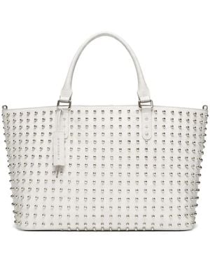 John Richmond Stud-Embellished Tote Bag - White