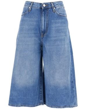 Roy Rogers Wide-Leg Shorts - Blue