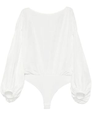 ANDAMANE Clara Open-Back Bodysuit - Bianco